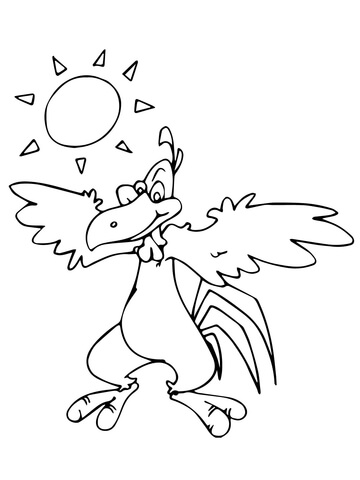 Cartoon Condor Coloring Page